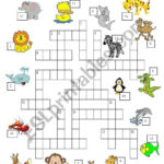 Animals Crossword Puzzle ESL Worksheet By Bburcu