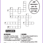 Crossword Puzzle About Joseph Kids Korner BibleWise