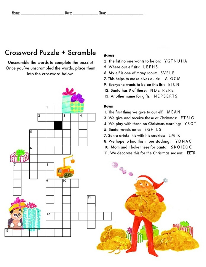 Crossword Puzzles For 5th Graders Activity Shelter Multiplication 