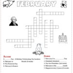 February Crossword Puzzle Printables For Kids Free Word Search