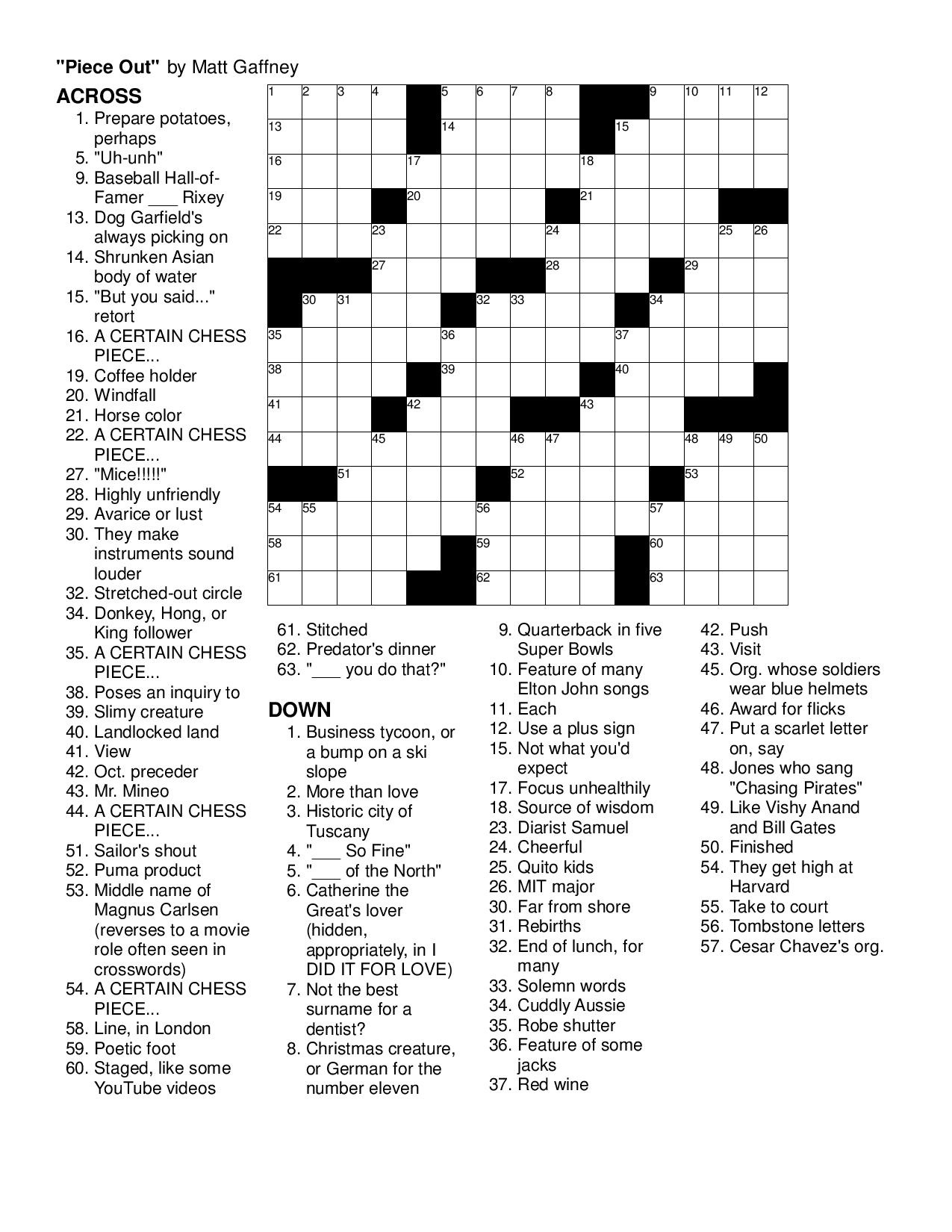 Free Printable Sunday Crosswords Printable Templates
