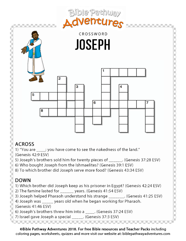 Joseph Crossword Puzzles Printable
