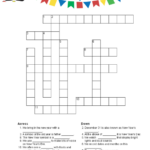 New Year S Crossword Puzzle Printable Activities Crossword New
