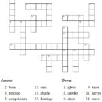 Spanish Words Crossword Puzzle