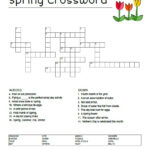 Spring Crossword Puzzle Free Printable Printable Blog