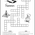 Summer Crossword Puzzles For Kids Tree Valley Academy